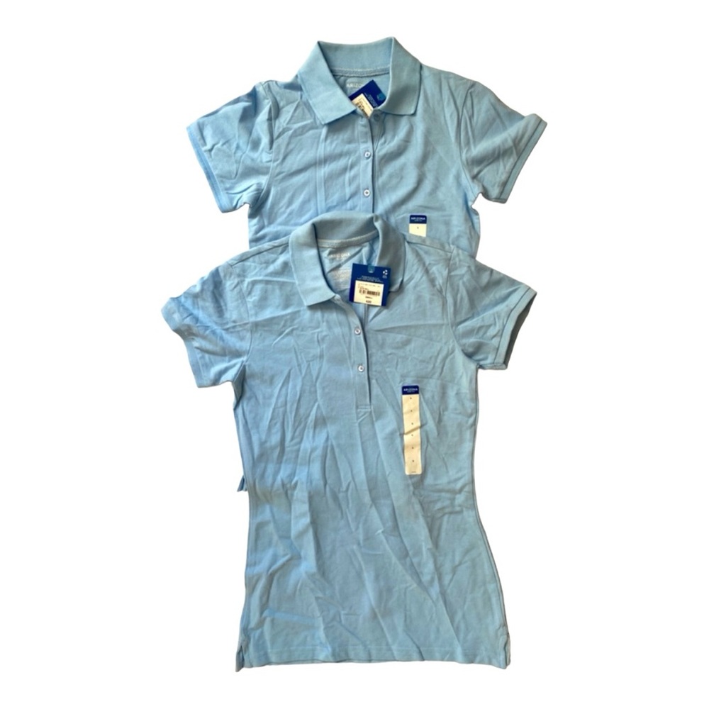 Arizona Jean Co. 2-Uniform Light Blue Polo Shirts Youth Size S